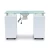 Import Cheap Modern European Style Beauty Salon Furniture Spa Moveable Glass Top Nail Manicure Table With Fan from China