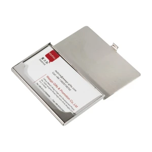 cheap price steel leather pocket credit card holder