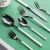 Import Children cute cutlery Christmas Gift dinnerware set forks and knives stainless steel cutlery  Christmas flatware from China