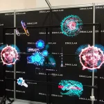 China Enotech Hologram advertising led fan display showcase for different kinds of product display