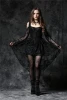 China factory direct sale Low MOQ Women Gothic ghost dovetail lace dress with button row