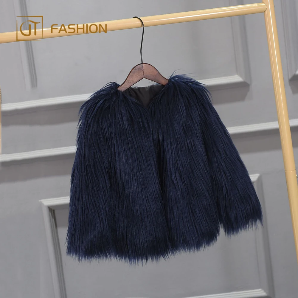 China factory jtfur retail soft fake fur children fashion short jacket