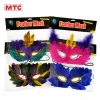China Factory Supplies Peacock Feather Mask for Christmas Party Decoration Goose Feather Mask