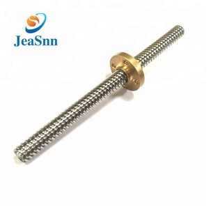 China Manufacturer 10mm 12mm Steel Trapezoidal Threaded Rod with Nuts