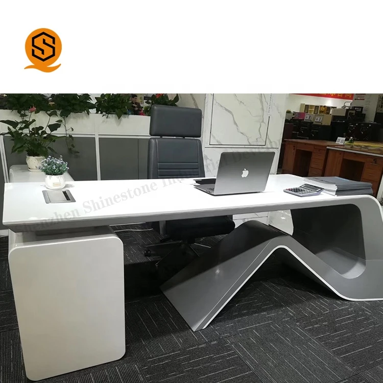 China Manufacturer Modern Modular Office Furniture Boss Workstation,solid surface office equipment