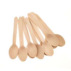 China Manufacturers 140mm Birch Catering Compostable Custom Printed Wooden Spoon