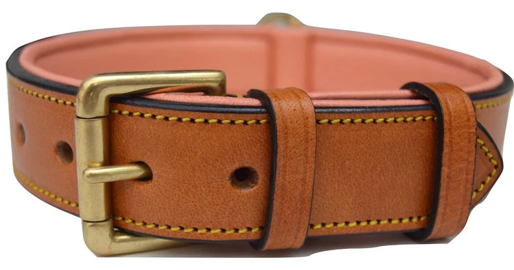 China Shenzhen Leather Products Manufacture Wholesale Custom Leather Dog Collars