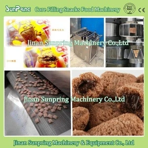 Chocolate and Cream Core Filling Snacks Food Good Quality Full Automatic Making Line