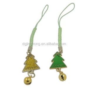 Christmas Tree Mobile Phone Strap with Jingle bells