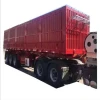 CIMC huajun Manufacturer bulk cargo transport container semi trailer 3axles truck van semi trailer
