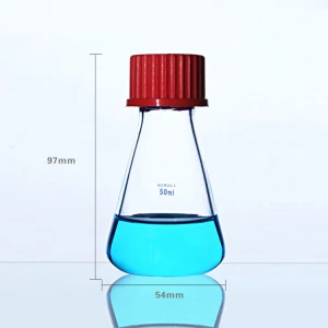 Clear Heat Resistant Pyrex Borosilicate 3.3 Glass Screw Triangle Beaker Glass Conica Flask
