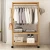 Import CLOTHES HANGER WHOLESALE floor coat corner rack wooden simple folding combination high and low coat wardrobe shelf from China