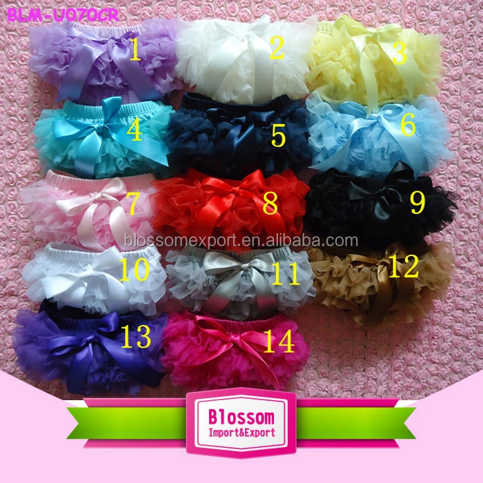 colorful baby girls underwear baby chiffon panty wholesale baby ruffle bloomers kids shorts for 2years girls