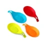 Colorful Flexible Almond Shaped Silicone Utensil Rest Ladle Spoon Spatula Holder Kitchen Silicone spoon rest holder  for Cooking