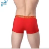 Comfortable Fabric Customized Adult Males Red Cotton Boxer Briefs Young Men Underwear