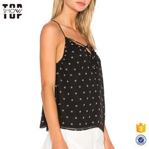 Comfortable summer printed tops wholesale women camisole with lining