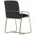 Import Commercial furniture gold plated metal legs black velvet armchair from China