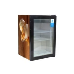 commercial upright metal inner light 98L ice cream freezer with transparent glass door