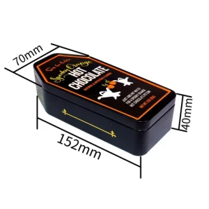 Container Tin Box Packaging Black Candy Halloween Metal Cans Cookie Chocolate Box Embossed Dream Matte Coffee Bean Tea Cool