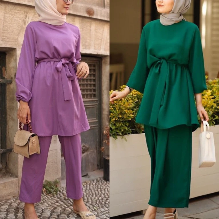 Cotton rich Material dress and pant Muslim ladies dress islamic clothing