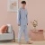Import Couples skin-friendly cotton simple long-sleeved homewear 2020 autumn and winter new products comfortable cardigan pajamas set from China