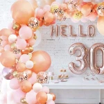 Cross border hot sale ROSE GOLD SEQUIN latex balloon birthday party supplies wedding decoration Balloon Set