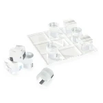 Crystal Colored Educational Board Game Fun Family Kids Strategy Game Luxe Acrylic Tic Tac Toe Set For Jenga Game