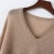 Import Custom 100% Cashmere V Neck Loose Knitwear Lady Knitted Pullover Women Cashmere Sweater from China