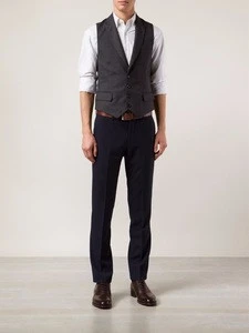 Custom 100% Wool Formal Waistcoat for Men/Mens Waistcoat Vest Made in China
