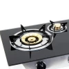 Custom brand glass cooktop 3 burner gas stove brass+ Infrared