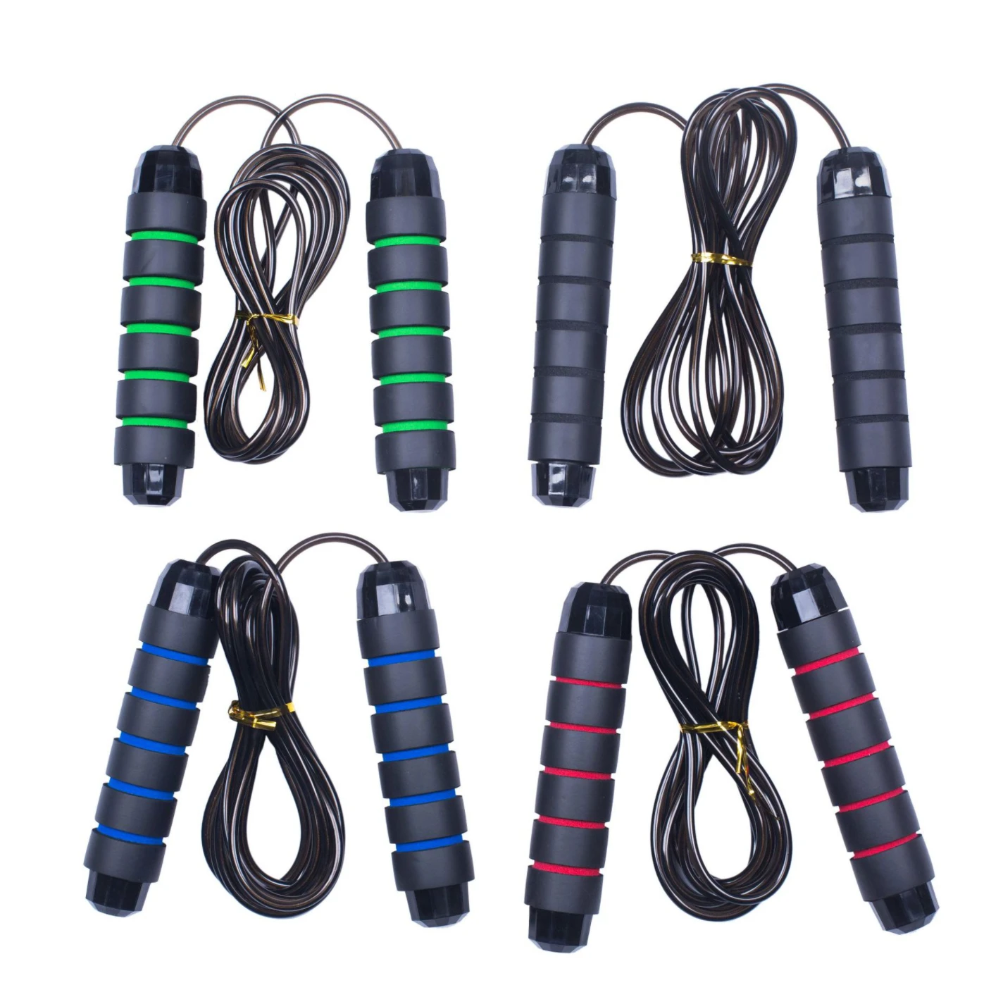 Custom Exercise Gym Workout Training Fitness Heavy Steel Cable Wire Bearing Weighted Skipping Rope Adjustable Speed Jump Rope