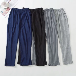 Custom Logo Breathable 100% Cotton Regular Length Mens Plus Size Pants Pajamas Comfortable Womens Sleepwear Cheap Nighty Wear