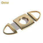 Custom Logo Luxury stainless steel Double Blade Cigar Accessories Cigar Cutter