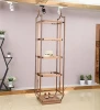 Custom Made Lustrous Surface Commercial Boutique Retail Shop Metal Rose Gold Clothing Display Rack