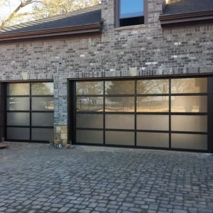Custom Modern Villa House Sectional Residential Aluminum Alloy Soundproof Glass Luxury Garage Door