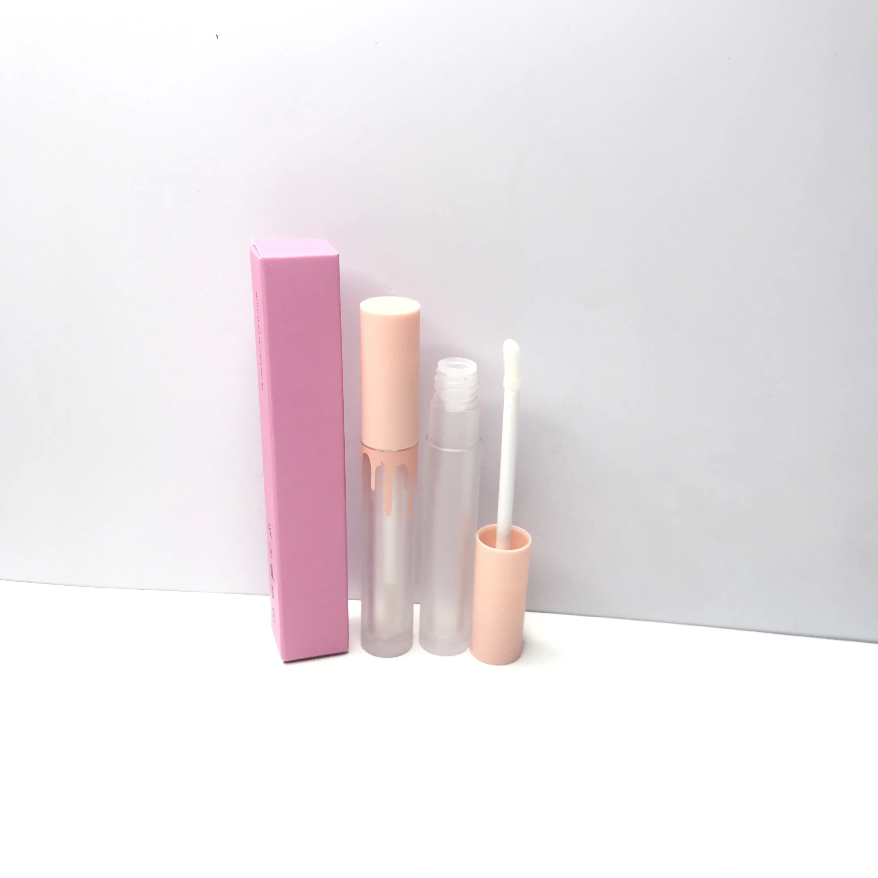 Custom nude lipgloss vendor private label lip gloss frosted tube korean makeup lipgloss oem