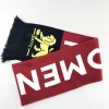 Custom printing logo Acrylic Knitted Scarf Football Club Fans Cheering Scarf