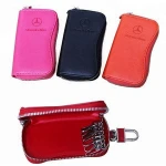 Custom PU leather Car key case gift automobile smart Car key chain wallet for men