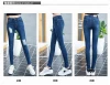 Custom size woman jeans straight full length skinny fit ripped woman jeans by oem in china