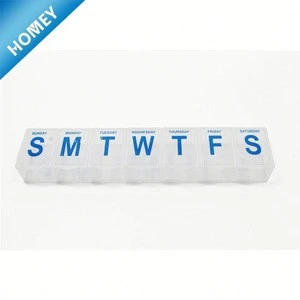 Custom square shape plastic pill box storage case organizer