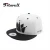 Import Custom Wholesale 6 Panel 3D Embroidered Caps black and white Snapback hat from China