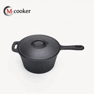 Customization cast iron camping cookware sets dutch oven for camping with wooden box
