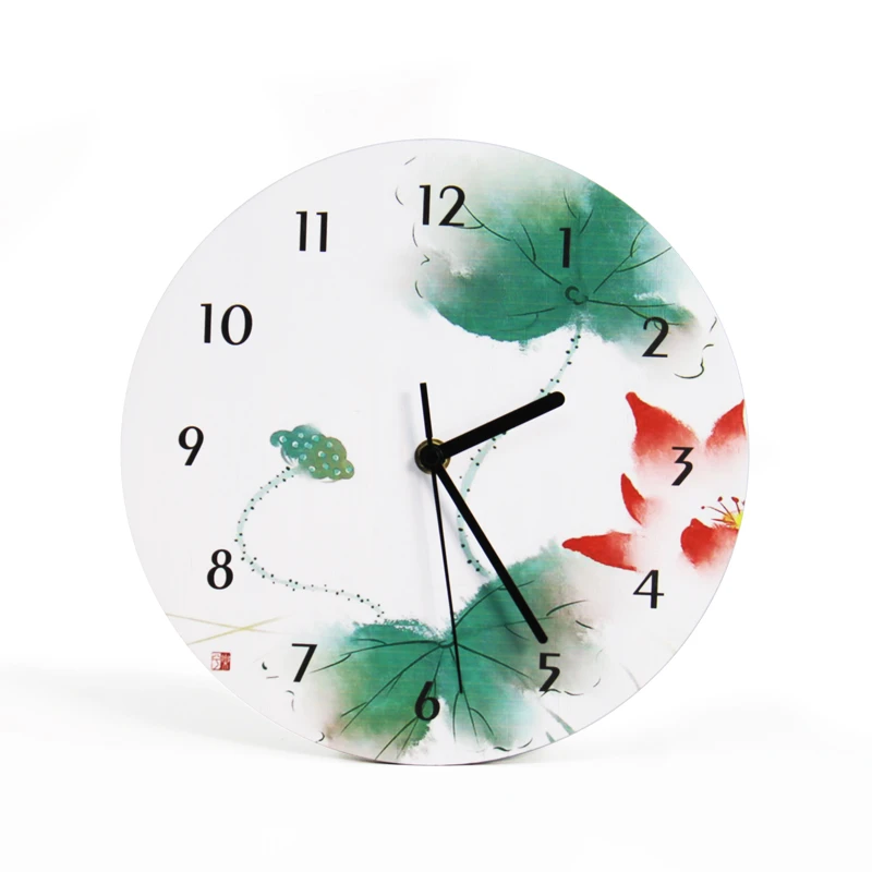 Customized Design Colorful Printing Bamboo Wall Clock