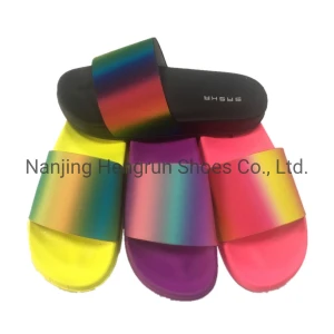 Customized Logo Pattern Multi Color Summer Waterproof Plastic PVC Non-Slip Slippers Wholesale