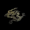Customized metal adhesive dragon nickel sticker for gifts