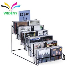 Customized metal wire counter display cd dvd storage rack