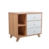 Customized Nordic Style Nice  E1 standard wooden bedroom furniture nightstands with two drawers