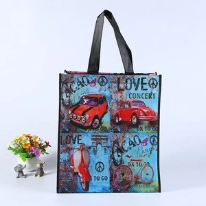 Customized Reusable Non Woven Laminated Bag Promotional Shopping Bag