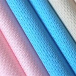CVC Jersey Bird Eye polyester cotton Mesh Fabric for t-shirt clothes