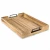 Import Dark Brown Wood Rectangular Breakfast Tea Coffee Trays 6.4*50.8*35.5Cm Hotel Rustic Wooden Bamboo Serving Tray from China
